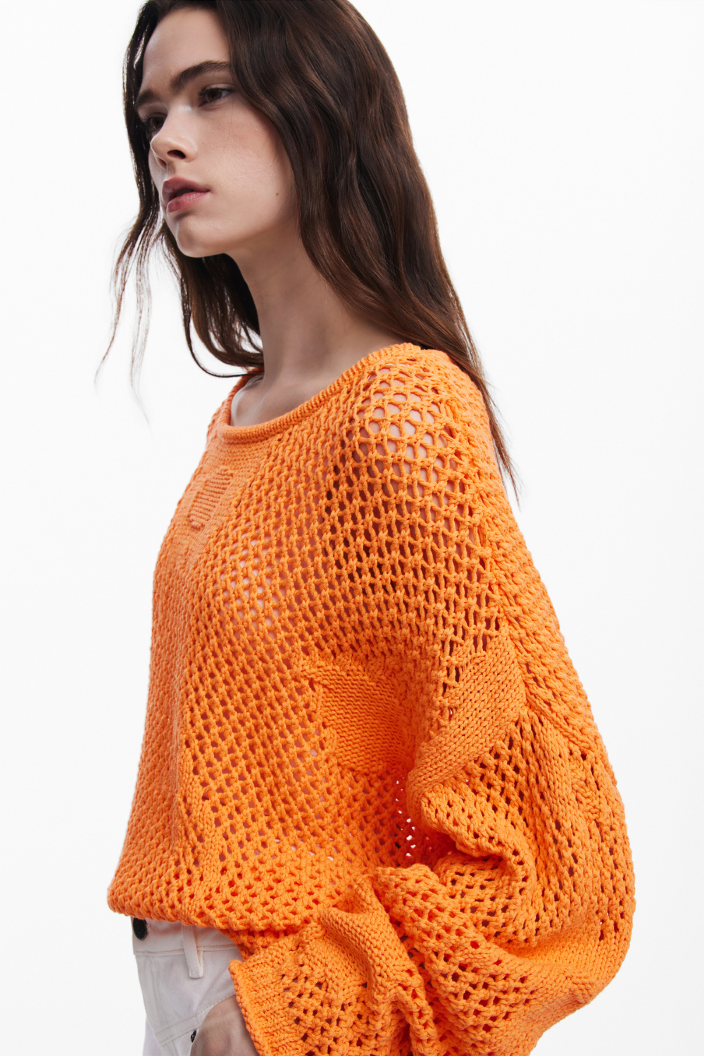 Desigual Fluid Openwork Sweater