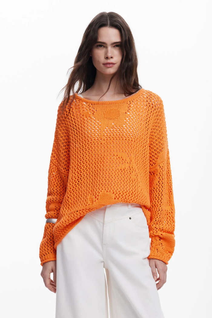 Desigual Fluid Openwork Sweater