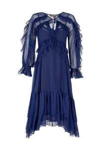 Trelise Cooper Frill At Ease Dress Navy