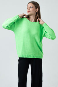 Aggel Alpaca Blend Sweater Neon Green