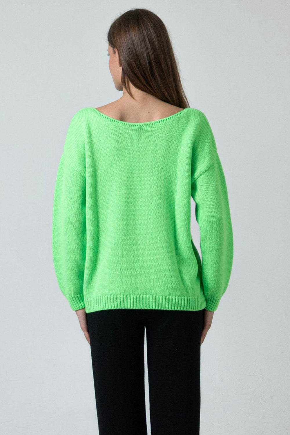 Aggel Alpaca Blend Sweater Neon Green