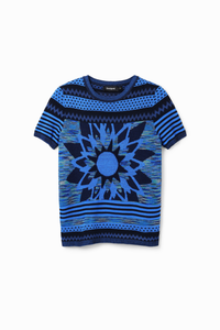 Desigual Knit Flower T-Shirt Royal