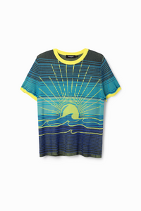 Desigual Knit Wave T-Shirt Turquoise