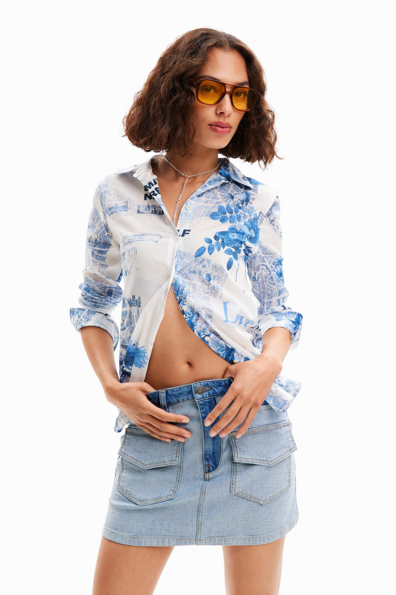 Desigual Lightweight Map Shirt