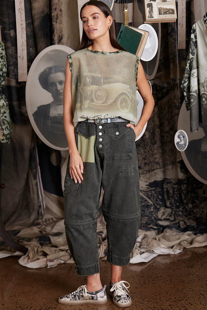 M.A.Dainty Trucker Pant Olive Pre-Order