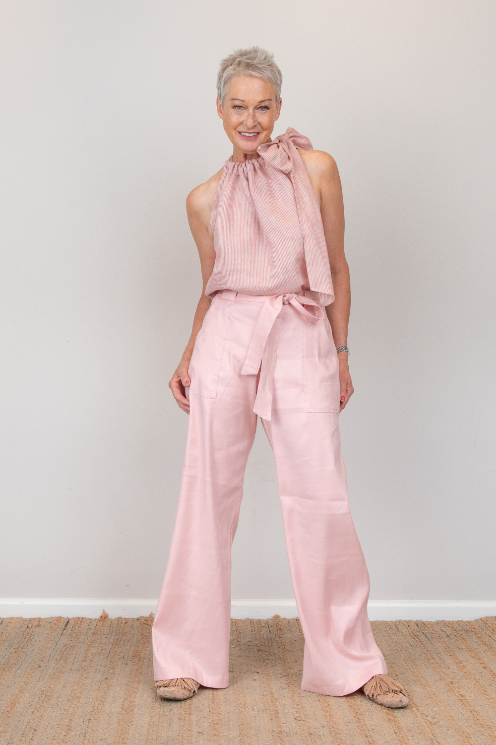 Huntress Palazzo Pant Salmon Pink