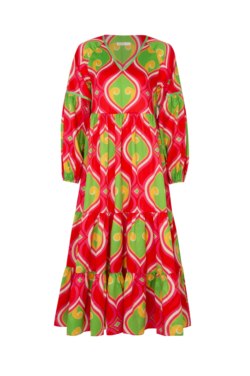 Coop Queen Vee Dress Pink & Lime