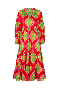 Coop Queen Vee Dress Pink & Lime