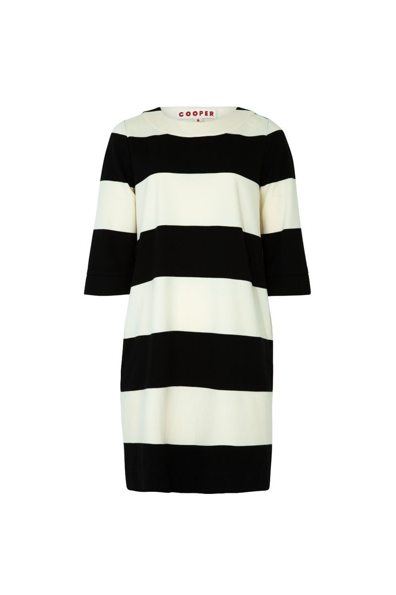 Cooper Shake Shift Up Dress Black Stripe