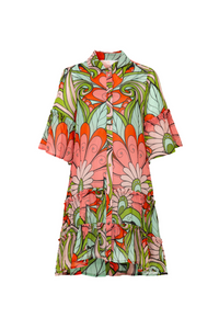 Coop Snappy Little Dresser Dress Peach & Green