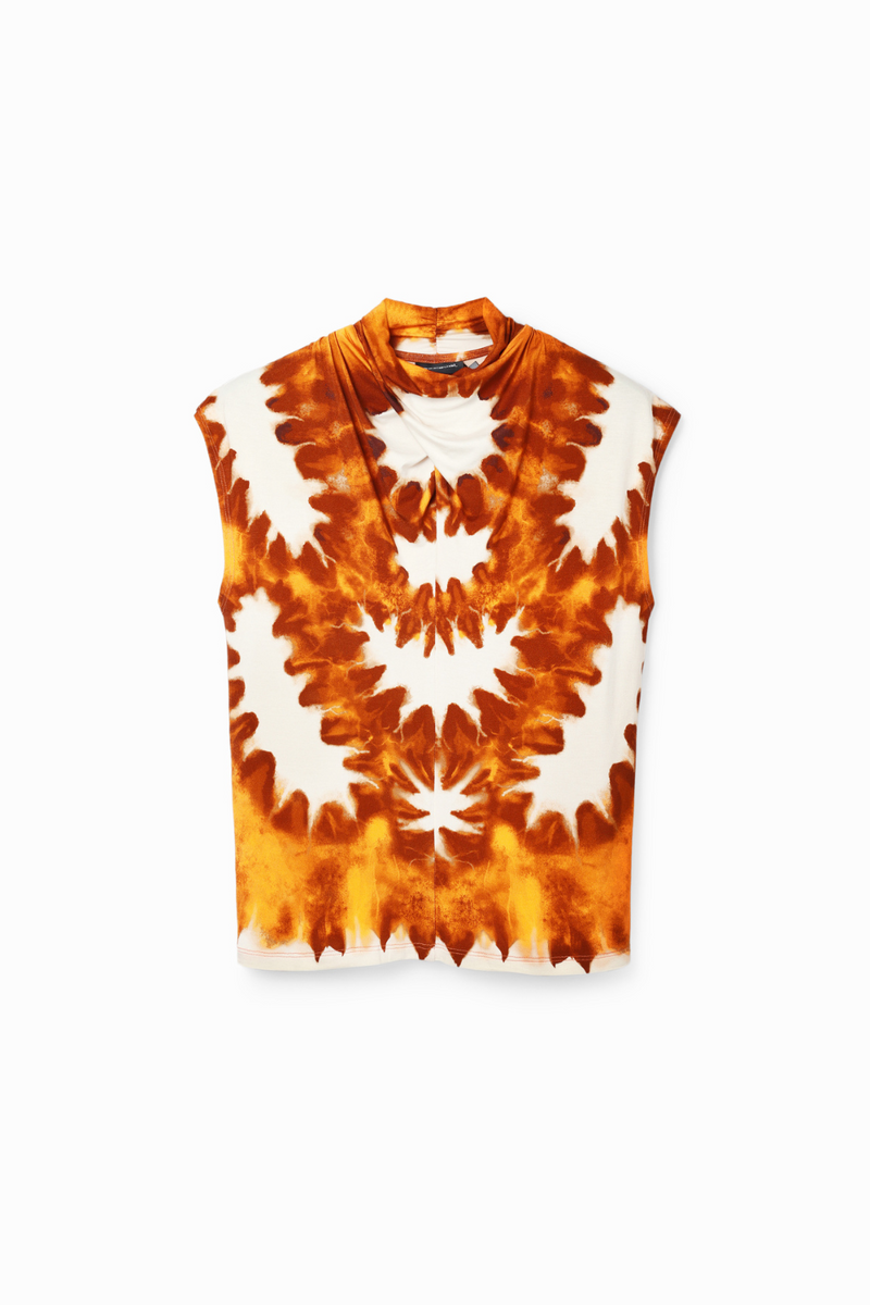 Desigual Tie-Dye Draped T-Shirt