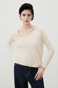American Vintage TYJI Pullover V-Neck Mother Of Pearl