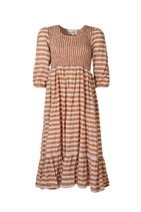 Curate Walk In the Park Dress Coffee Stripe